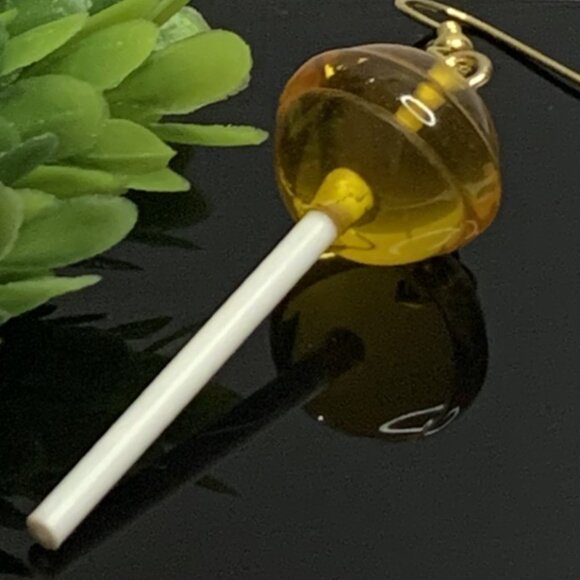 Lollipop Earring, Sucker Earring, Funny Food Earring, Gift Idea, Candy Earring - Picture 2 of 7